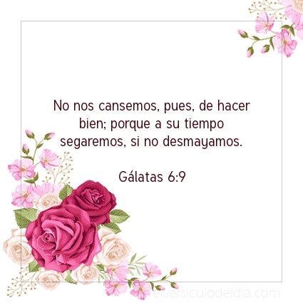 Imagen El versiculo del dia Gálatas 6:9