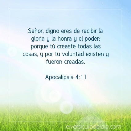 Imagen El versiculo del dia Apocalipsis 4:11