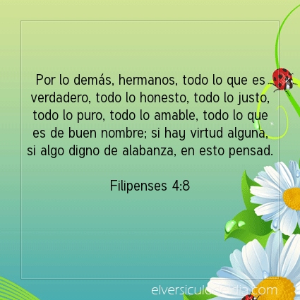Imagen El versiculo del dia Filipenses 4:8