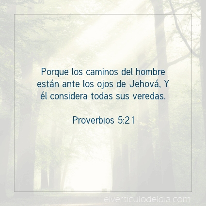 Imagen El versiculo del dia Proverbios 5:21
