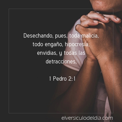 Imagen El versiculo del dia 1 Pedro 2:1