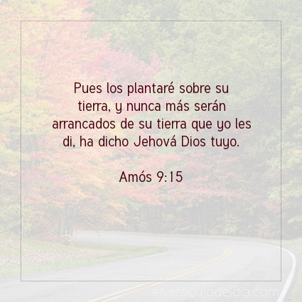 Imagen El versiculo del dia Amós 9:15