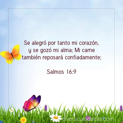Imagen El versiculo del dia Salmos 16:9