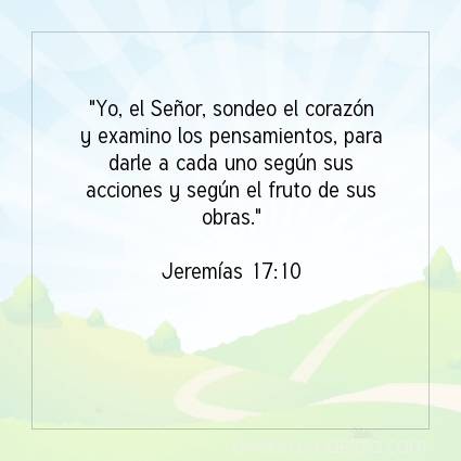 Imagen El versiculo del dia Jeremías 17:10