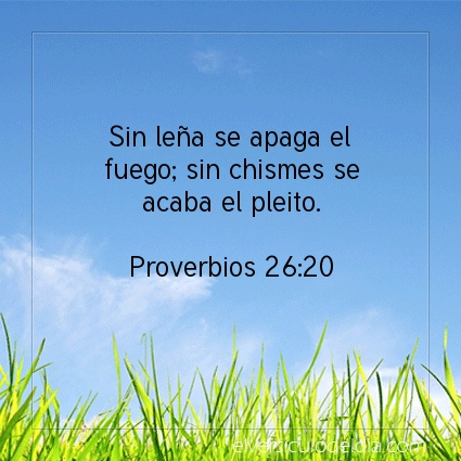 Imagen El versiculo del dia Proverbios 26:20
