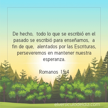 Imagen El versiculo del dia Romanos 15:4