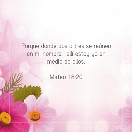 Imagen El versiculo del dia Mateo 18:20