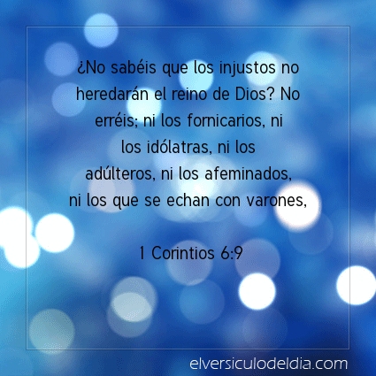 Imagen El versiculo del dia 1 Corintios 6:9