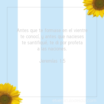 Imagen El versiculo del dia Jeremías 1:5