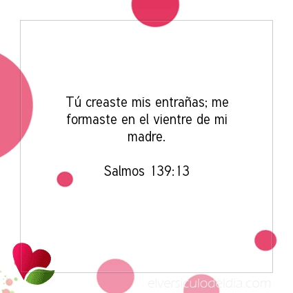 Imagen El versiculo del dia Salmos 139:13