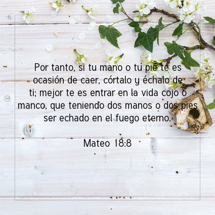 Imagen El versiculo del dia Mateo 18:8