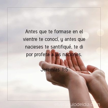 Imagen El versiculo del dia Jeremías 1:5