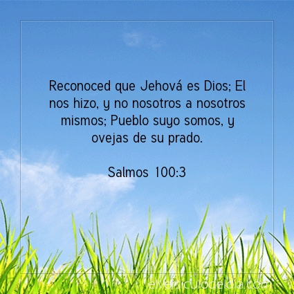 Imagen El versiculo del dia Salmos 100:3