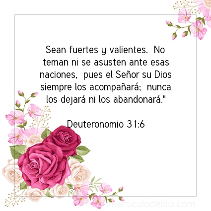 Imagen El versiculo del dia Deuteronomio 31:6