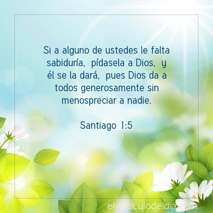 Imagen El versiculo del dia Santiago 1:5