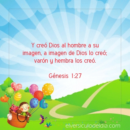 Imagen El versiculo del dia Génesis 1:27