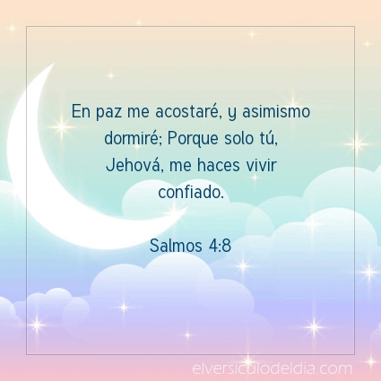 Imagen El versiculo del dia Salmos 4:8