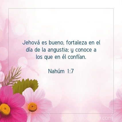 Imagen El versiculo del dia Nahúm 1:7