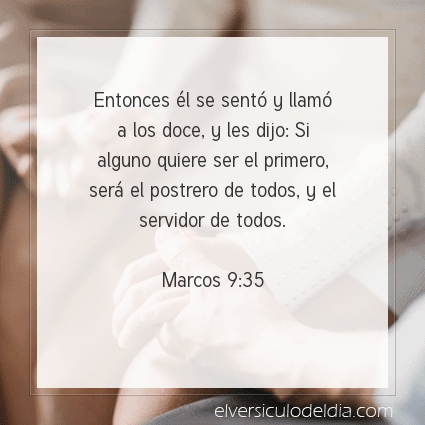 Imagen El versiculo del dia Marcos 9:35