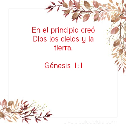 Imagen El versiculo del dia Génesis 1:1