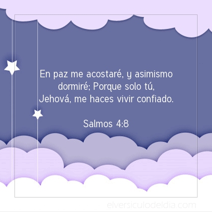 Imagen El versiculo del dia Salmos 4:8