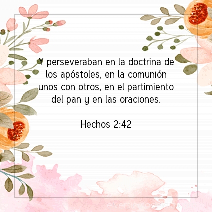 Imagen El versiculo del dia Hechos 2:42