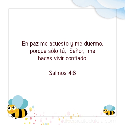 Imagen El versiculo del dia Salmos 4:8