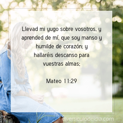 Imagen El versiculo del dia Mateo 11:29