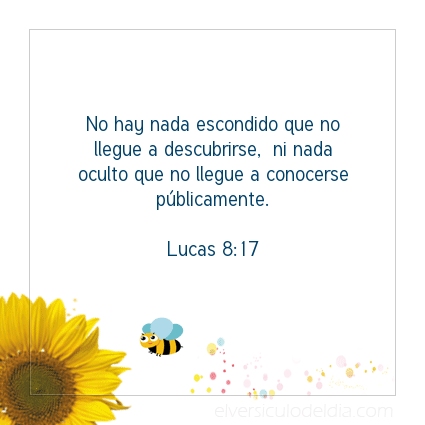 Imagen El versiculo del dia Lucas 8:17