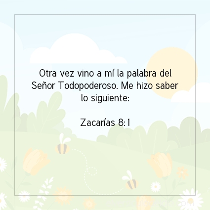 Imagen El versiculo del dia Zacarías 8:1
