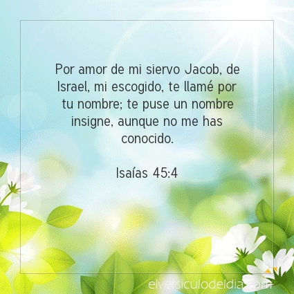 Imagen El versiculo del dia Isaías 45:4
