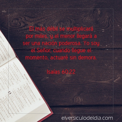 Imagen El versiculo del dia Isaías 60:22