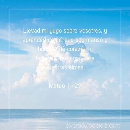 Imagen El versiculo del dia Mateo 11:29