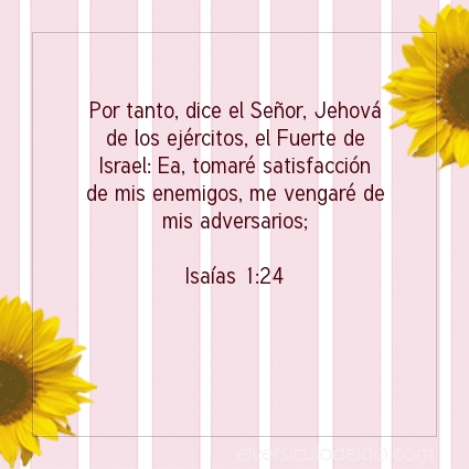 Imagen El versiculo del dia Isaías 1:24