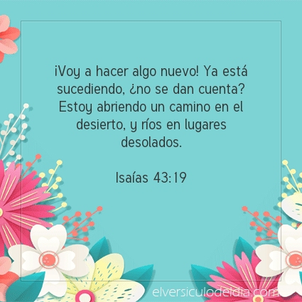 Imagen El versiculo del dia Isaías 43:19
