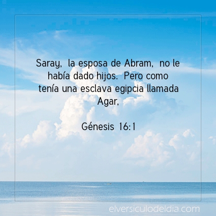 Imagen El versiculo del dia Génesis 16:1