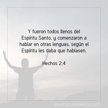 Imagen El versiculo del dia Hechos 2:4