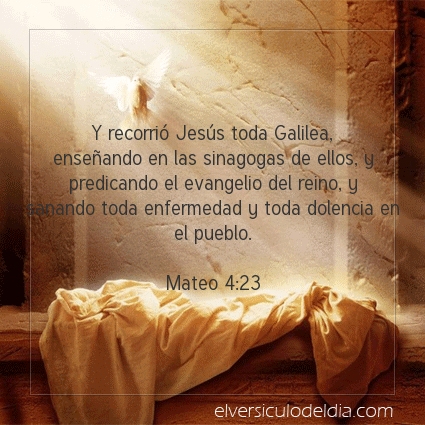 Imagen El versiculo del dia Mateo 4:23