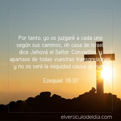 Imagen El versiculo del dia Ezequiel 18:30