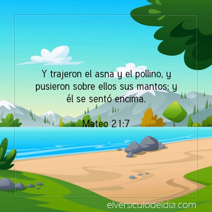 Imagen El versiculo del dia Mateo 21:7
