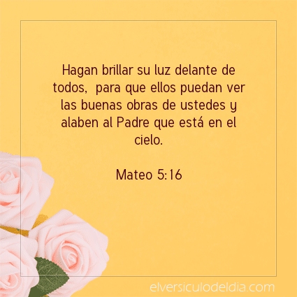 Imagen El versiculo del dia Mateo 5:16