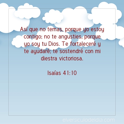Imagen El versiculo del dia Isaías 41:10