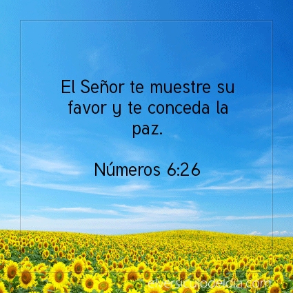 Imagen El versiculo del dia Números 6:26