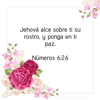 Imagen El versiculo del dia Números 6:26
