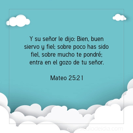 Imagen El versiculo del dia Mateo 25:21