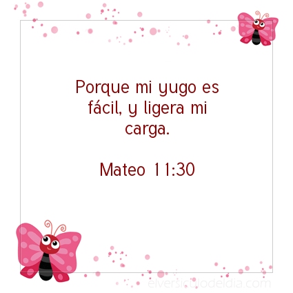 Imagen El versiculo del dia Mateo 11:30