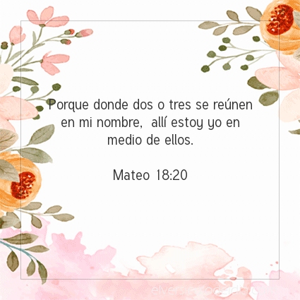 Imagen El versiculo del dia Mateo 18:20