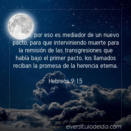 Imagen El versiculo del dia Hebreos 9:15