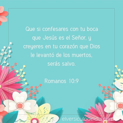 Imagen El versiculo del dia Romanos 10:9