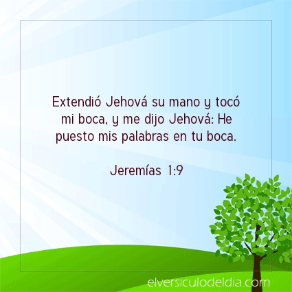 Imagen El versiculo del dia Jeremías 1:9